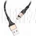 HOCO (6957531080213) X26 USB (m)-microUSB (m) 1.0м - черный/золотой