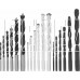 SPARTA Набор сверл по бетону, металлу, дереву 3-4-5-6-8-10 мм, 18 шт, пластиковый бокс, цилиндрический хвостовик 725305