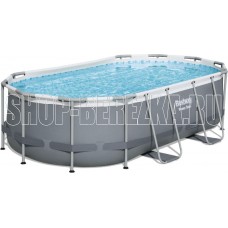 BESTWAY 56620 Бассейн овальный каркасный POWER STEEL с ф.-насосом и лестн. 427*250*100 см
