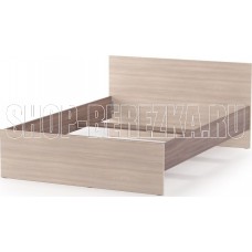 МЕБЕЛЬ-КОМПЛЕКС Оптима Кровать 1,4 без основания Шимо темный/Шимо светлый