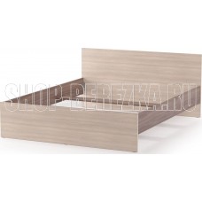 МЕБЕЛЬ-КОМПЛЕКС Оптима Кровать 1,6 без основания Шимо темный/Шимо светлый