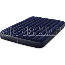 INTEX Матрас надувной CLASSIC DOWNY AIRBED 152x203x25 см . Арт.64759