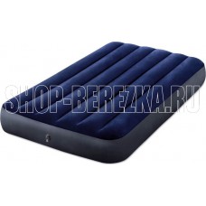 INTEX Матрас надувной CLASSIC DOWNY AIRBED FIBER-TECH 99x191x25 см .(в коробке) Арт. 64757
