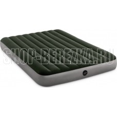 INTEX Матрас надувной 152x203x25см в комплекте со встроенным ножным насосом .(в коробке) Арт. 64763