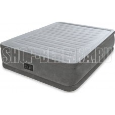INTEX Кровать флок Квин комфорт, 152х203х56см, 220в, встроенный насос, 64418 108-010