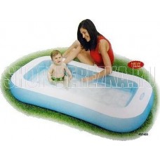 INTEX Бассейн надувной 166x100x28 см. Прямоугольный с надувным дном (в коробке) Арт. 57403NP