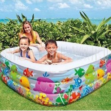 INTEX Бассейн надувной 159х159х50 см. Аквариум . Новинка (в коробке) Арт. 57471NP