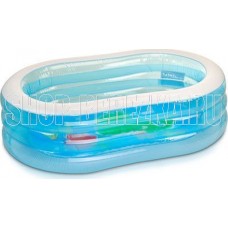 INTEX Бассейн надувной 163x107x46 см. Овальные рыбки (в коробке) Арт. 57482NP