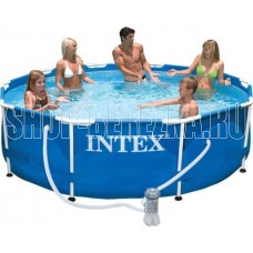 INTEX Бассейн каркасный 305х76см.+ фильтр-насос .(в коробке) Арт.28202NP