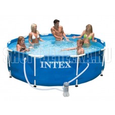 INTEX Бассейн каркасный 305х76см.+ фильтр-насос .(в коробке) Арт.28202NP