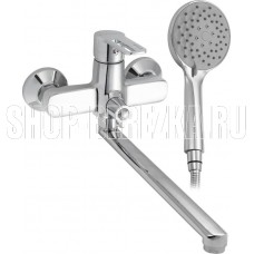 CONSUL 4970 Смеситель в ванную, длинный излив шаровый, с дивектором на корпусе, ручка с прорезью