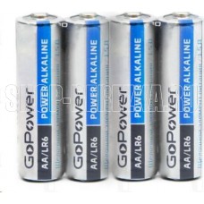 GOPOWER (00-00017748) LR6 AA BOX20 SHRINK 4 ALKALINE 1.5V