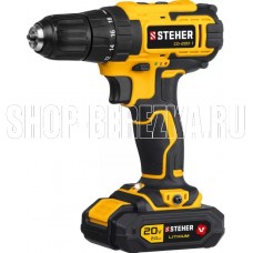 STEHER CD-200-1 20В, 1 АКБ (2Ач), в кейсе, дрель-шуруповерт