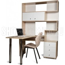 БИТЕЛ СК-10 левый Дуб Сонома/Белый, хром