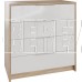 МЕБЕЛЬ-КОМПЛЕКС Нордик Комод с 4-мя ящиками Дуб сонома/Белая Аляска