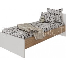 МЕБЕЛЬ-КОМПЛЕКС Нордик Кровать 0,9 с основанием Дуб сонома/Белая Аляска
