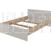 МЕБЕЛЬ-КОМПЛЕКС Нордик Кровать 1,4 без основания Дуб сонома/Белая Аляска