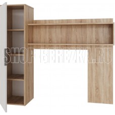 МЕБЕЛЬ-КОМПЛЕКС Нордик Надстройка для тумбы под ТВ 2 Дуб сонома/Белая Аляска