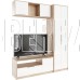МЕБЕЛЬ-КОМПЛЕКС Нордик Шкаф 2-х створчатый с выдвижной штангой Дуб сонома/Белая Аляска
