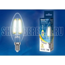 UNIEL (UL-00002860) LED-C35-5W/WW/E14/CL/DIM GLA01TR