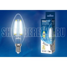 UNIEL (UL-00002862) LED-C35-5W/NW/E14/CL/DIM GLA01TR