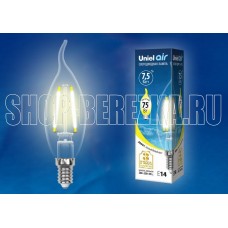 UNIEL (UL-00003248) LED-CW35-7,5W/WW/E14/CL GLA01TR