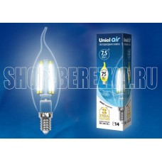 UNIEL (UL-00003296) LED-CW35-7,5W/NW/E14/CL GLA01TR
