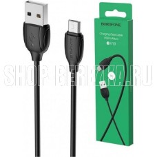 BOROFONE (6931474701770) BX19 USB-microUSB 2.4A 1м черный