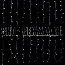 FUNRAY Занавес CL-200W, 2,1*1,5м, 200LED, хол.белый, прозр. шн. 1,5м,220в, IP20,