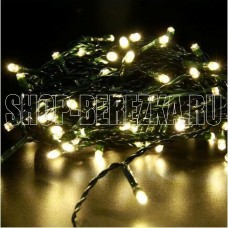 FUNRAY Рисовая RL-110WW, 10м, 100LED, тепл.белый, темно-зел. шнур 0,7м, контроллер,