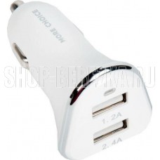 MORE CHOICE (4627151191409) AC22i 2USB 2.4A для 8-pin White