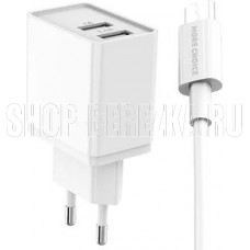 MORE CHOICE NC44i СЗУ 2USB 2.4A для 8-pin White