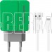 MORE CHOICE (4627151191904) NC46i 2USB 2.4A для 8-pin - 1м Green