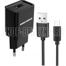 MORE CHOICE (4627151191621) NC33m 1USB 1A micro USB Black 1m