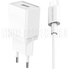 MORE CHOICE (4627151190914) NC33m СЗУ 1USB 1A для micro USB White