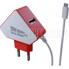 MORE CHOICE (4627151193335) NC42m СЗУ 2USB 1.5A micro USB с кабелем White Red