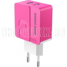 MORE CHOICE (4627151191836) NC46m 2USB 2.4A для micro USB- 1м Pink