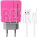 MORE CHOICE (4627151191775) NC46a 2USB 2.4A для Type-C 1м Pink