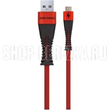 MORE CHOICE (4627151192239) K41Sm USB (m)-microUSB (m) 3.0А, 1.0м - черный/красный