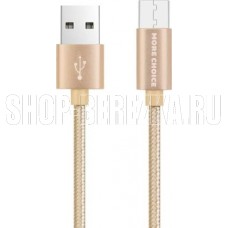 MORE CHOICE (4627151190228) K11m USB 2.0A для micro USB 1м Gold