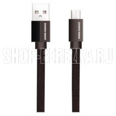 MORE CHOICE (4627151194462) K20m USB 2.1A для micro плоский USB - 1м Black