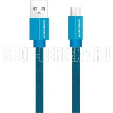 MORE CHOICE (4627151194523) K20m USB 2.1A для micro плоский USB - 1м Blue