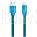 MORE CHOICE (4627151194523) K20m USB 2.1A для micro плоский USB - 1м Blue