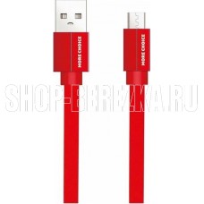 MORE CHOICE (4627151194509) K20m USB 2.1A для micro плоский USB - 1м Red