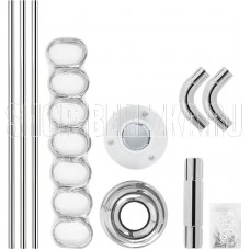 САНАКС 10009 Карниз в ванную угловой хромированный 0.9х0.9х0.9 САНАКС 10009 Карниз в ванную угловой хромированный 0.9х0.9х0.9