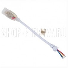 ECOLA SCJM14ESB LED STRIP 220V CONNECTOR кабель RGB 150мм с муфтой и разъемом IP68 для ленты RGB 14X7
