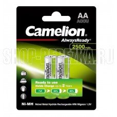 CAMELION (11006) AA- 2500MAH NI-MH ALWAYS READY BL-2 (NH-AA2500ARBP2, аккумулятор, 1.2В)