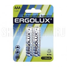ERGOLUX (12446) AAA-1100MAH NI-MH BL-2 (NHAAA1100BL2, аккумулятор,1.2В)