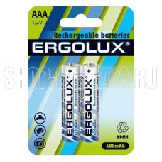 ERGOLUX (12977) AAA-600MAH NI-MH BL-2 (NHAAA600BL2, аккумулятор,1.2В)