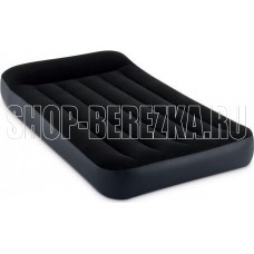 INTEX Матрас надувн.с подголовн.PILLOW REST CLASSIC BED FIBER-TECH 99x191x25см (в коробке) Арт. 64141